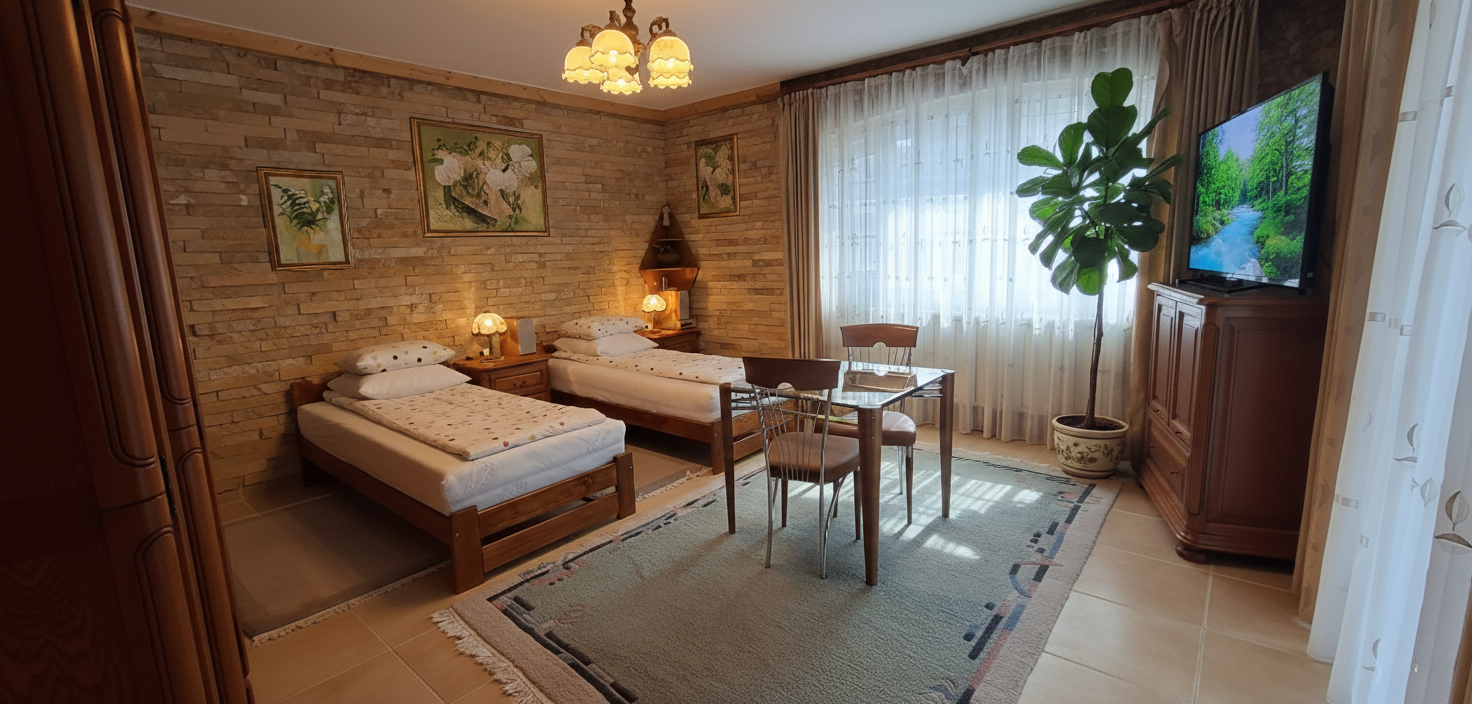 Camera twin con letti separati a Forest Retreat Luxury Villas, Bușteni