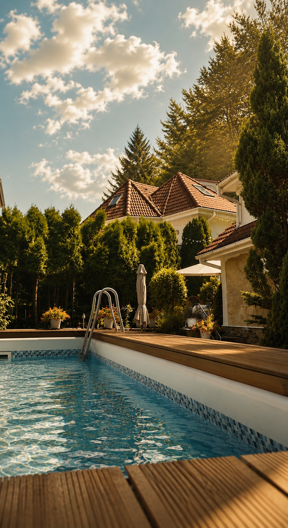 La piscina esterna riscaldata di Forest Retreat Luxury Villas, Bușteni